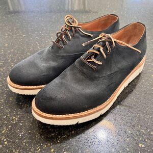 Mark Albert Italian Heritage Collection Black Suede Oxfords. Size 11.5